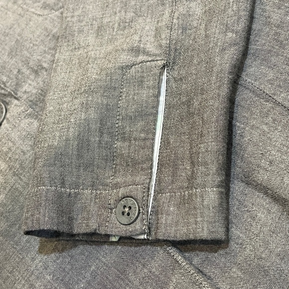 Horny Toad Gray Plaid Lined Organic Cotton Blend One Button Blazer Women Large - Picture 11 of 14